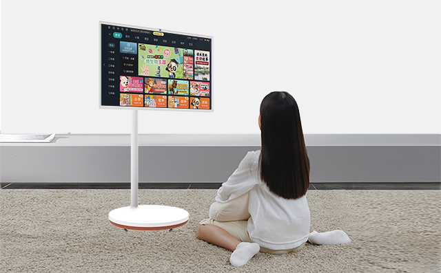 人生就是博科技25寸闺蜜机自带移动支架，可全屋移动